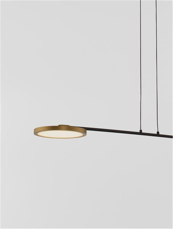 NV 9695253 Závěsné svítidlo SCOPE černá a zlatá LED 19.4W 3000K stmívatelné - NOVA LUCE