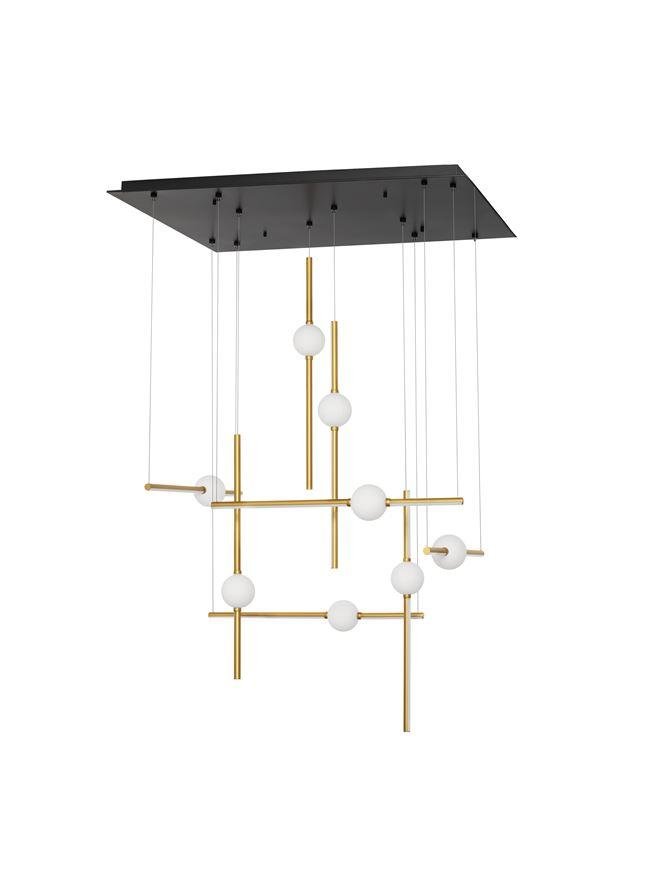 NV 9695259 Závěsné svítidlo ACROBAT černá a zlatá LED 108W 3000K stmívatelné - NOVA LUCE (obrázek 2)