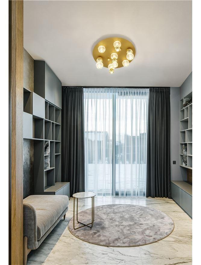 Levně NV 9695600 Stropní svítidlo BRILLE zlatý hliník a sklo LED 32W 230V 3200K IP20 stmívatelné - NOVA LUCE