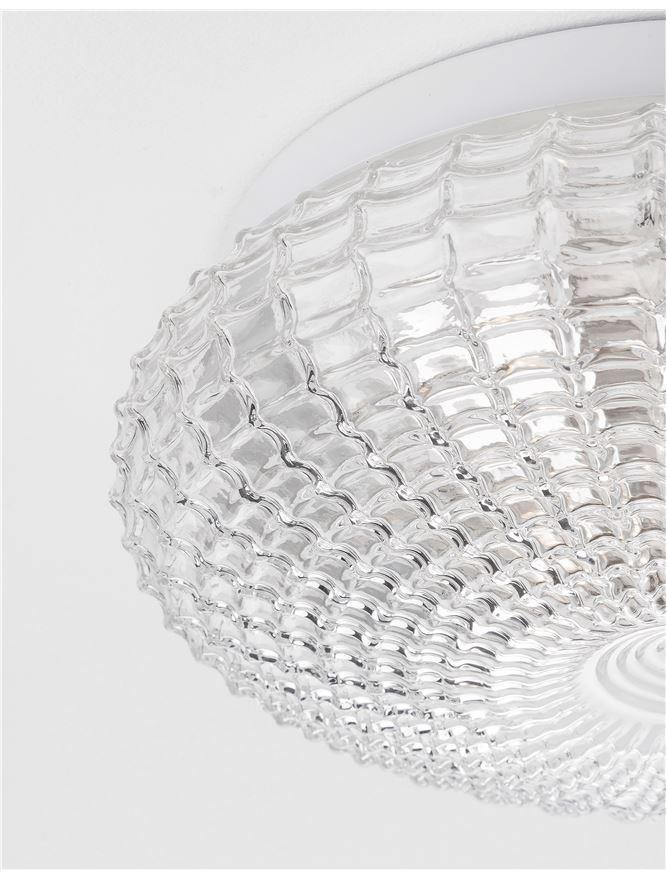 NV 9738255 Stropní svítidlo CLAM čiré sklo bílý kov E27 2x12W 230V IP44 bez žárovky - NOVA LUCE (obrázek 3)