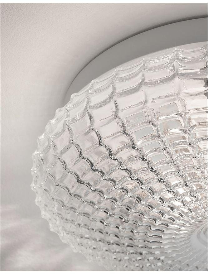 NV 9738255 Stropní svítidlo CLAM čiré sklo bílý kov E27 2x12W 230V IP44 bez žárovky - NOVA LUCE (obrázek 4)