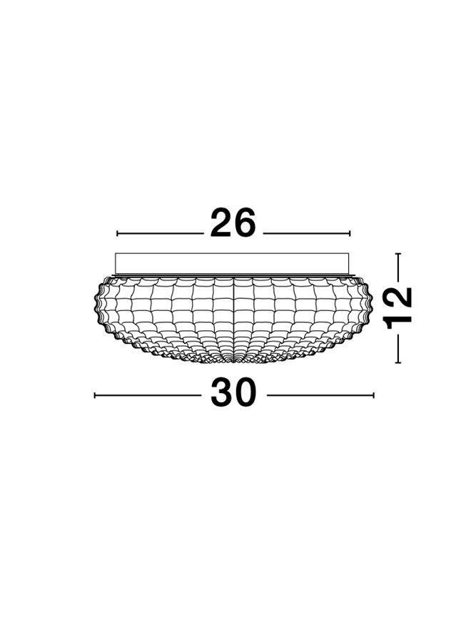 NV 9738255 Stropní svítidlo CLAM čiré sklo bílý kov E27 2x12W 230V IP44 bez žárovky - NOVA LUCE (obrázek 5)
