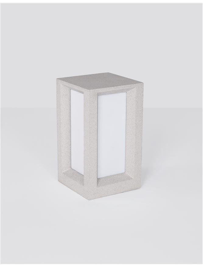 NV 9739352 Venkovní sloupkové svítidlo CASTRO bílý pískovec a akryl E27 1x12W bez žárovky 100-240V IP65 - NOVA LUCE (obrázek 3)
