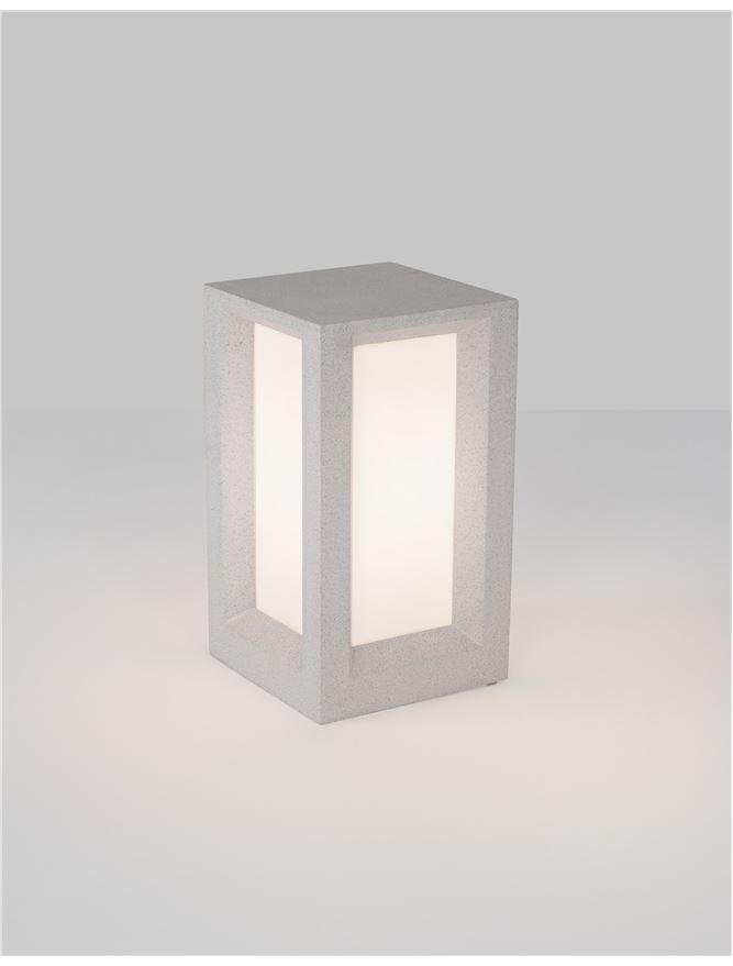 NV 9739352 Venkovní sloupkové svítidlo CASTRO bílý pískovec a akryl E27 1x12W bez žárovky 100-240V IP65 - NOVA LUCE (obrázek 4)