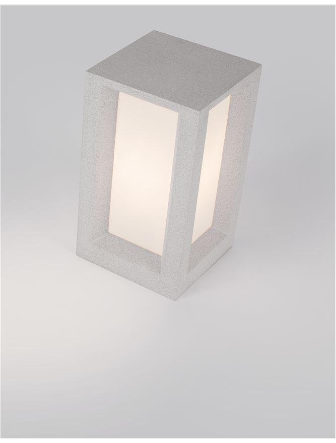 NV 9739352 Venkovní sloupkové svítidlo CASTRO bílý pískovec a akryl E27 1x12W bez žárovky 100-240V IP65 - NOVA LUCE (obrázek 5)