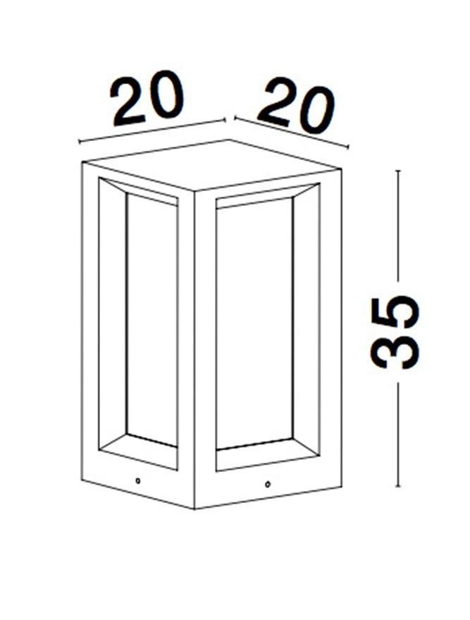 NV 9739352 Venkovní sloupkové svítidlo CASTRO bílý pískovec a akryl E27 1x12W bez žárovky 100-240V IP65 - NOVA LUCE (obrázek 6)