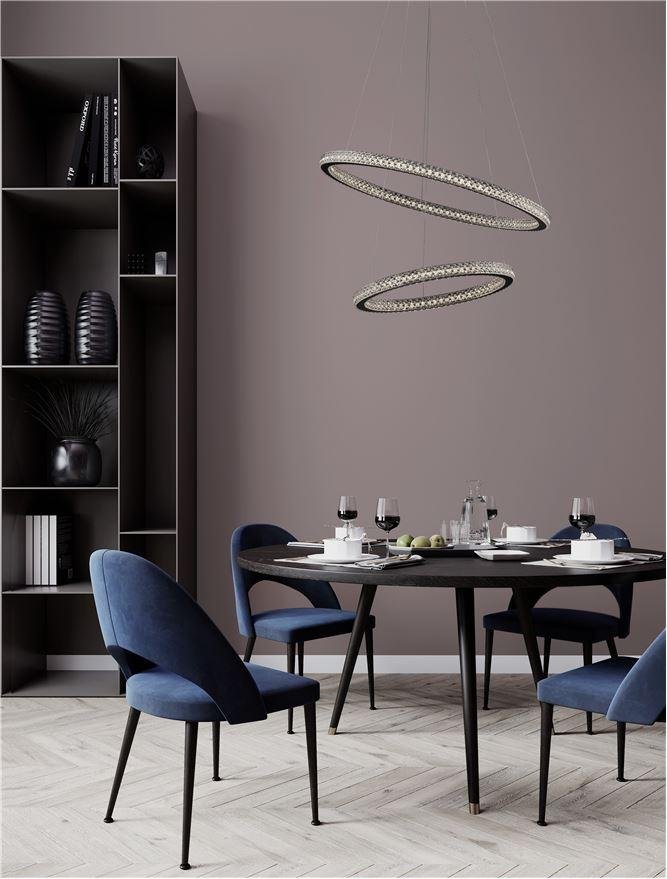 NV 9748159 AKCE - Závěsné svítidlo GINEVRA černý hliník a akryl LED 54W 230V 3000K IP20 stmívatelné - NOVA LUCE