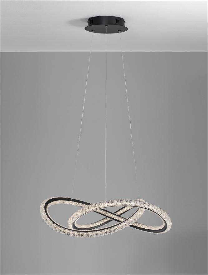 NV 9748160 Závěsné svítidlo GINEVRA černý hliník a akryl LED 56W 230V 3000K IP20 stmívatelné - NOVA LUCE (obrázek 6)