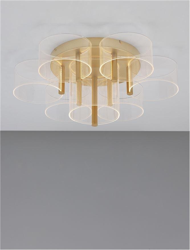 NV 9756713 Stropní svítidlo GATLIN mosazný zlatý kov a akryl LED 41W 230V 3000K IP20 stmívatelné - NOVA LUCE (obrázek 4)