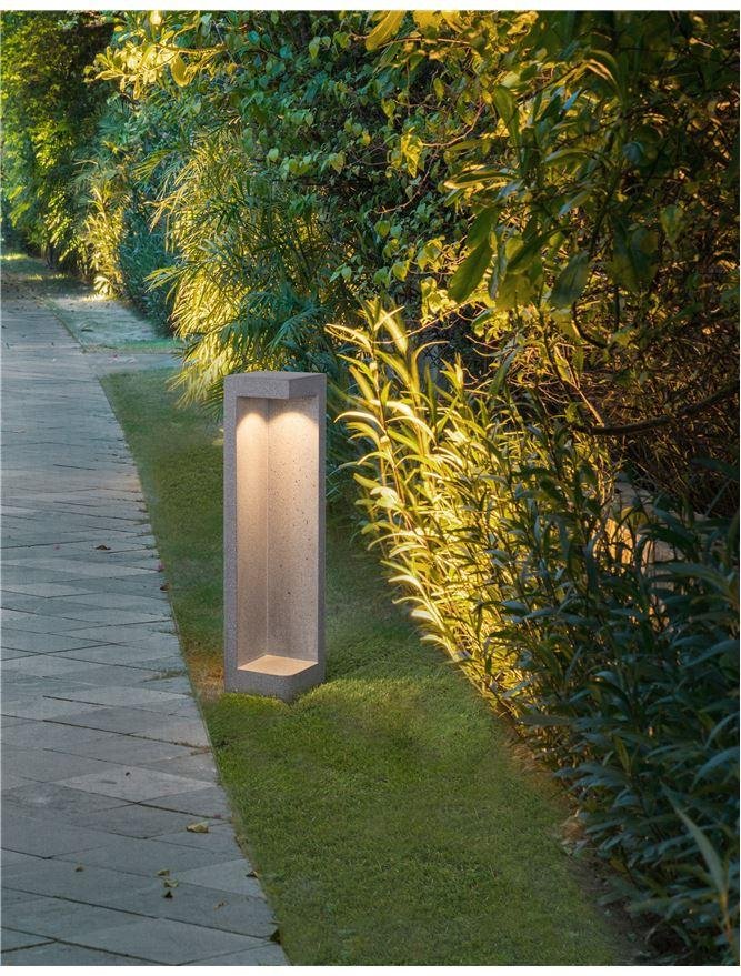 NV 9790021 Venkovní sloupkové svítidlo GRANTE šedý beton a hliník LED 5W 3000K 220-240V IP65 - NOVA LUCE
