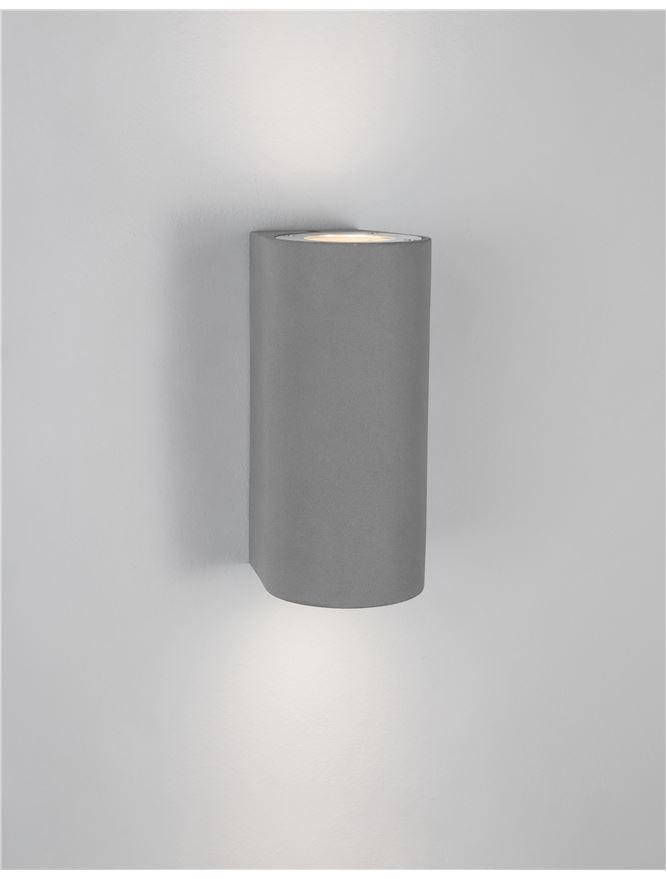 Levně NV 9790522 Venkovní nástěnné svítidlo LIDO šedý beton skleněný difuzor GU10 2x7W IP65 100-240V bez žárovky světlo nahoru a dolů - NOVA LUCE