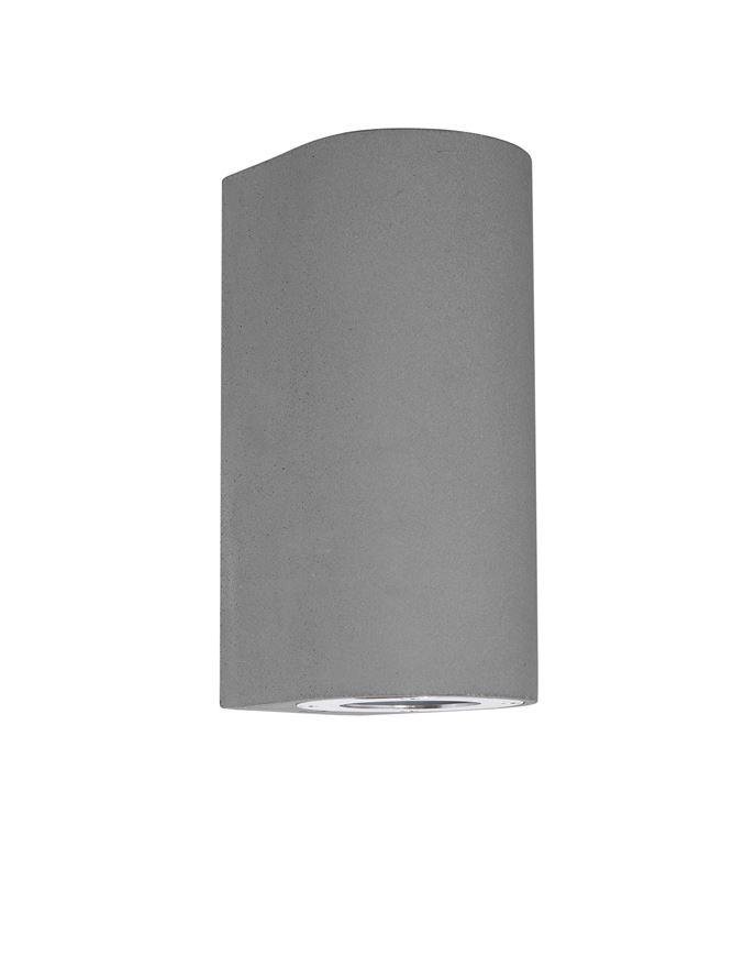 NV 9790522 Venkovní nástěnné svítidlo LIDO šedý beton skleněný difuzor GU10 2x7W IP65 100-240V bez žárovky světlo nahoru a dolů - NOVA LUCE (obrázek 2)