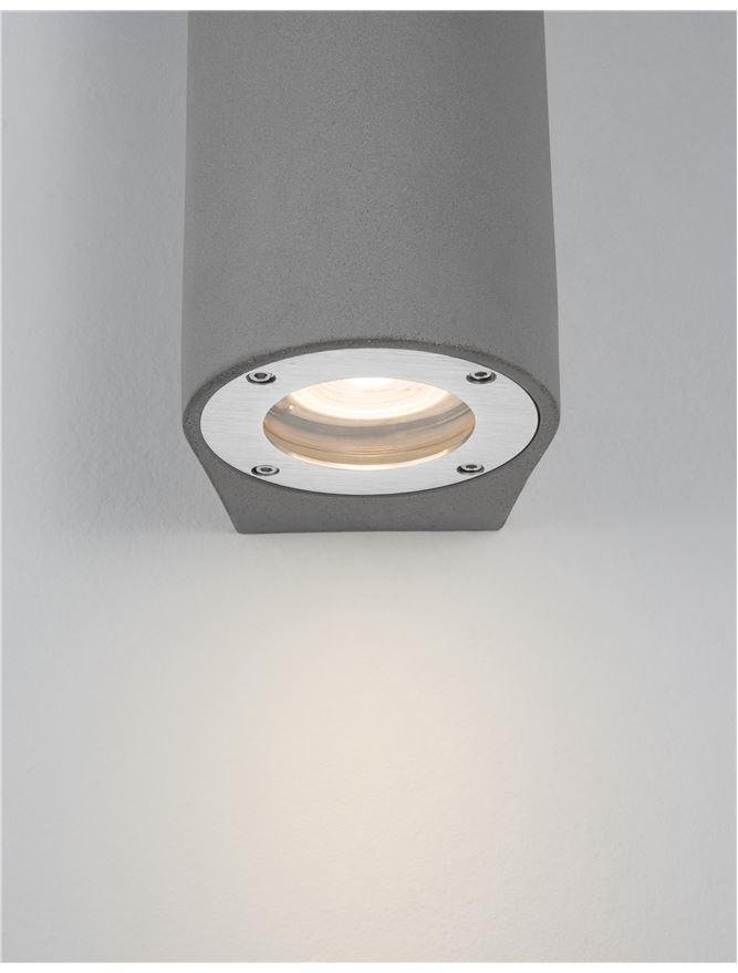 NV 9790522 Venkovní nástěnné svítidlo LIDO šedý beton skleněný difuzor GU10 2x7W IP65 100-240V bez žárovky světlo nahoru a dolů - NOVA LUCE (obrázek 5)