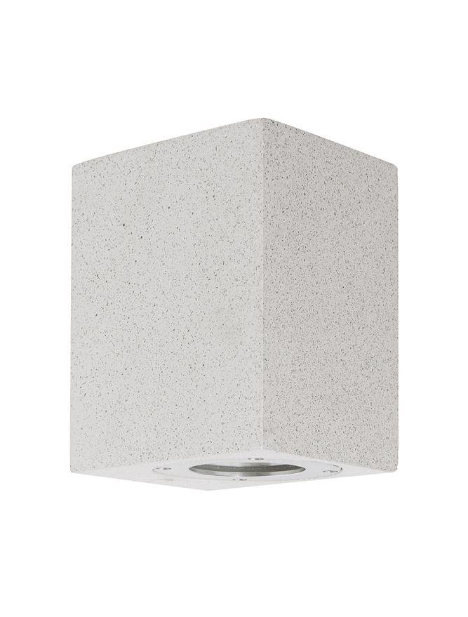 NV 9790541 Venkovní nástěnné svítidlo FUENTO bílý pískovec skleněný difuzor GU10 1x7W IP65 100-240V bez žárovky světlo dolů - NOVA LUCE (obrázek 2)