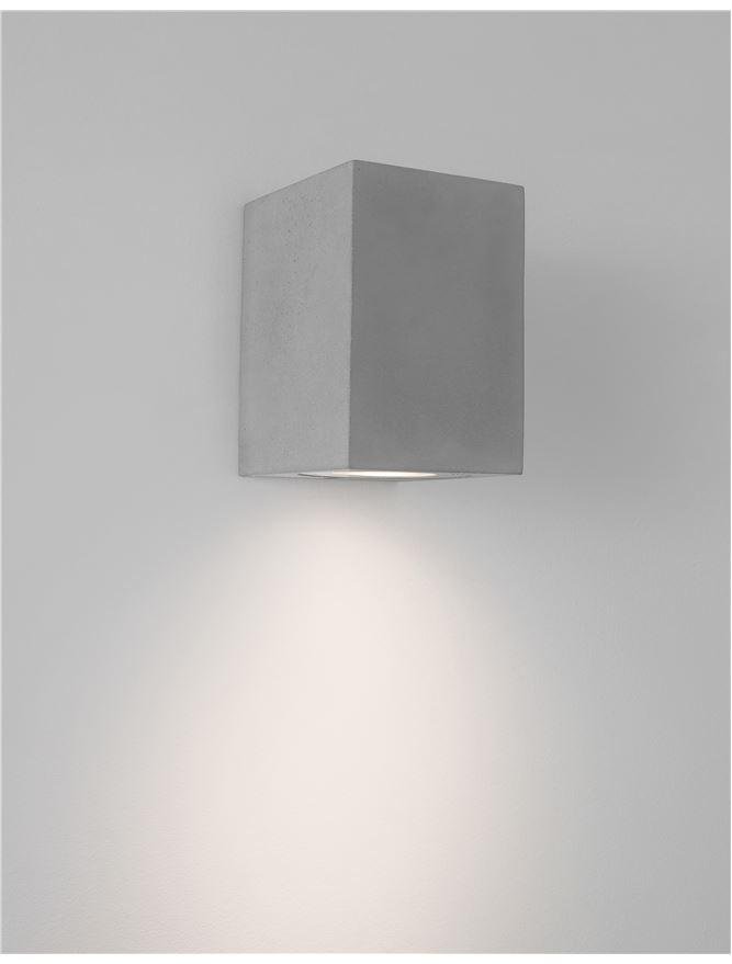 NV 9790542 Venkovní nástěnné svítidlo FUENTO šedý beton skleněný difuzor GU10 1x7W IP65 100-240V bez žárovky světlo dolů - NOVA LUCE (obrázek 4)