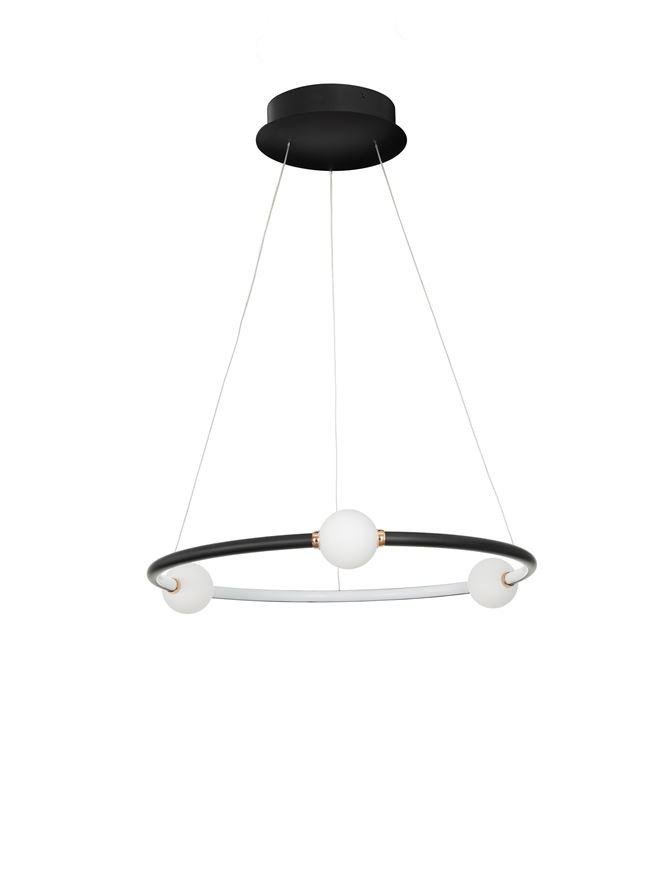 NV 9820601 Závěsné svítidlo CELIA stmívatelné černý hliník opálové sklo LED 36W 230V 3000K IP20 stmívatelné - NOVA LUCE (obrázek 2)