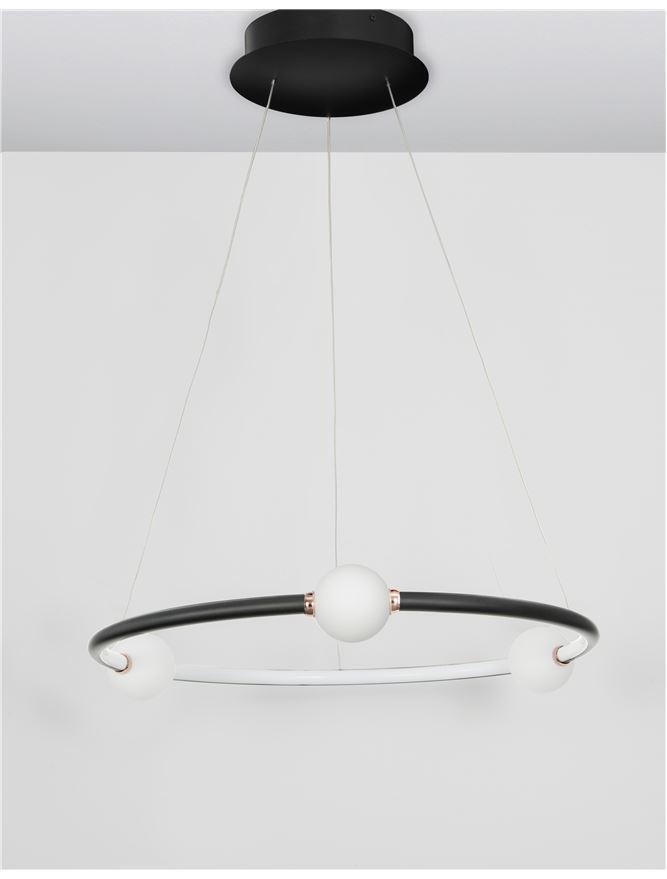 NV 9820601 Závěsné svítidlo CELIA stmívatelné černý hliník opálové sklo LED 36W 230V 3000K IP20 stmívatelné - NOVA LUCE (obrázek 4)