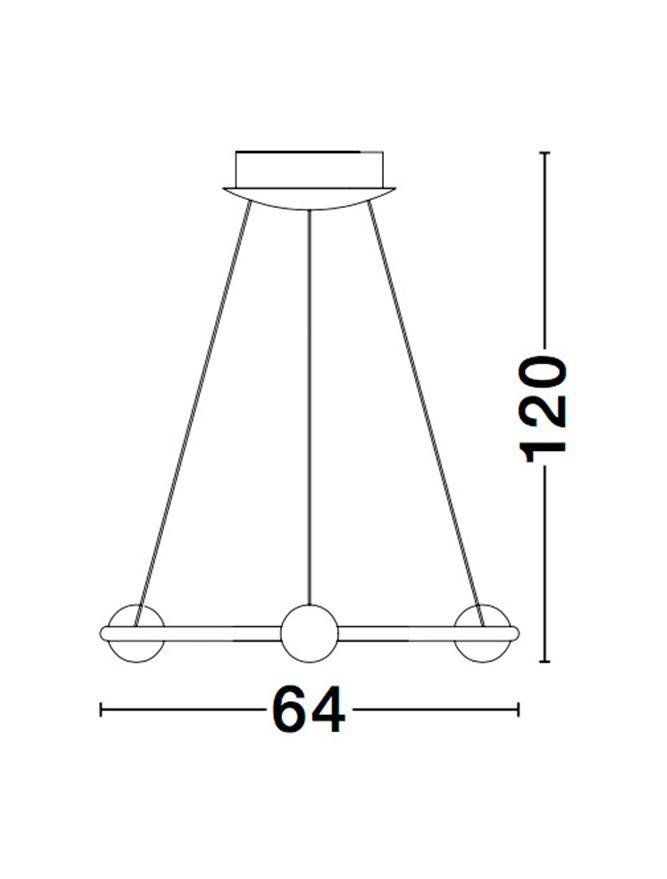 NV 9820601 Závěsné svítidlo CELIA stmívatelné černý hliník opálové sklo LED 36W 230V 3000K IP20 stmívatelné - NOVA LUCE (obrázek 6)