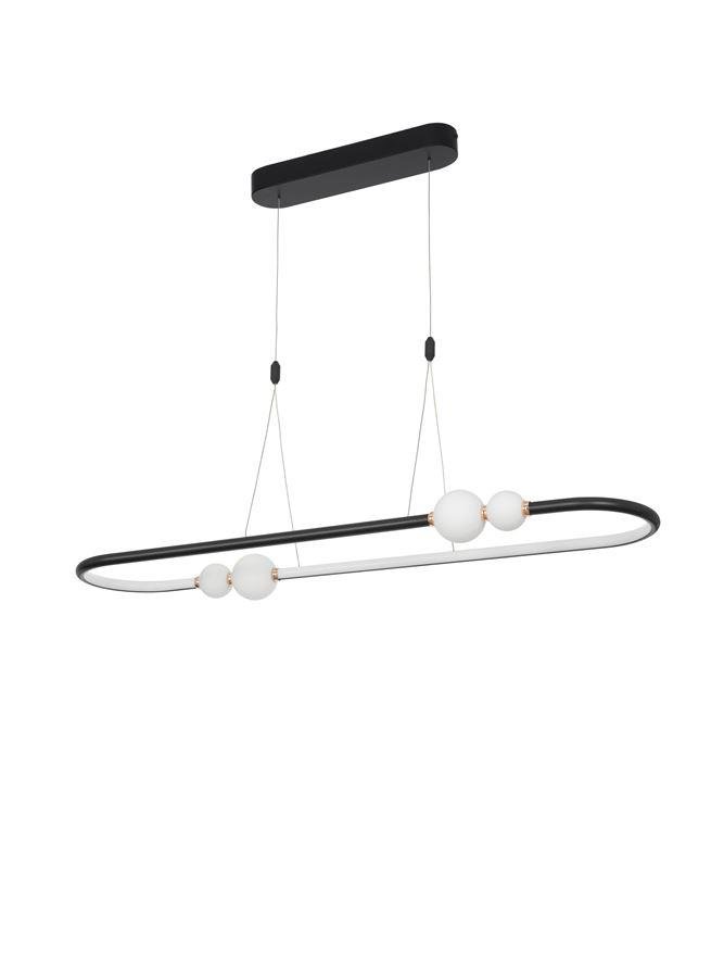 NV 9820603 Závěsné svítidlo CELIA stmívatelné černý hliník opálové sklo LED 44.2W 230V 3000K IP20 stmívatelné - NOVA LUCE (obrázek 2)