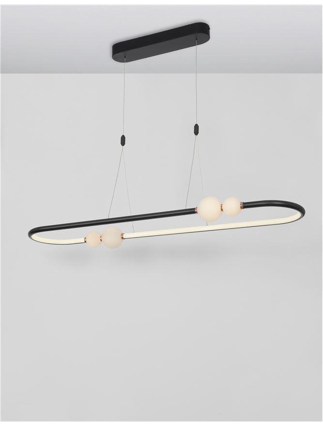 NV 9820603 Závěsné svítidlo CELIA stmívatelné černý hliník opálové sklo LED 44.2W 230V 3000K IP20 stmívatelné - NOVA LUCE (obrázek 5)