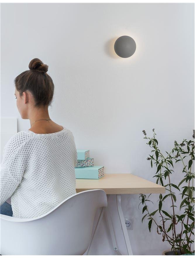 NV 9831051 Nástěnné svítidlo NETUNE šedý beton a bílý hliník LED 6W 220-240V 3000K IP20 - NOVA LUCE (obrázek 4)