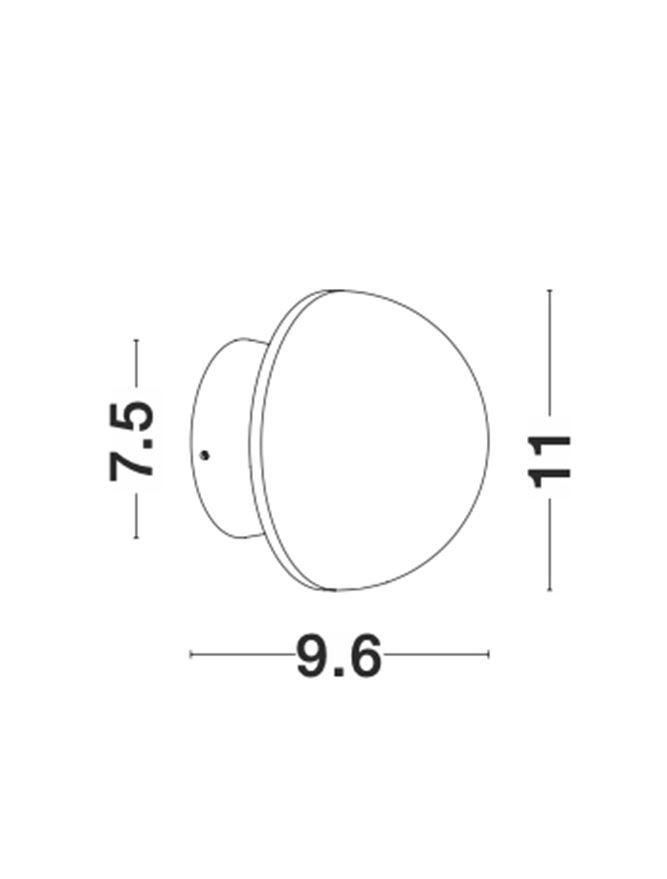 NV 9831051 Nástěnné svítidlo NETUNE šedý beton a bílý hliník LED 6W 220-240V 3000K IP20 - NOVA LUCE (obrázek 5)