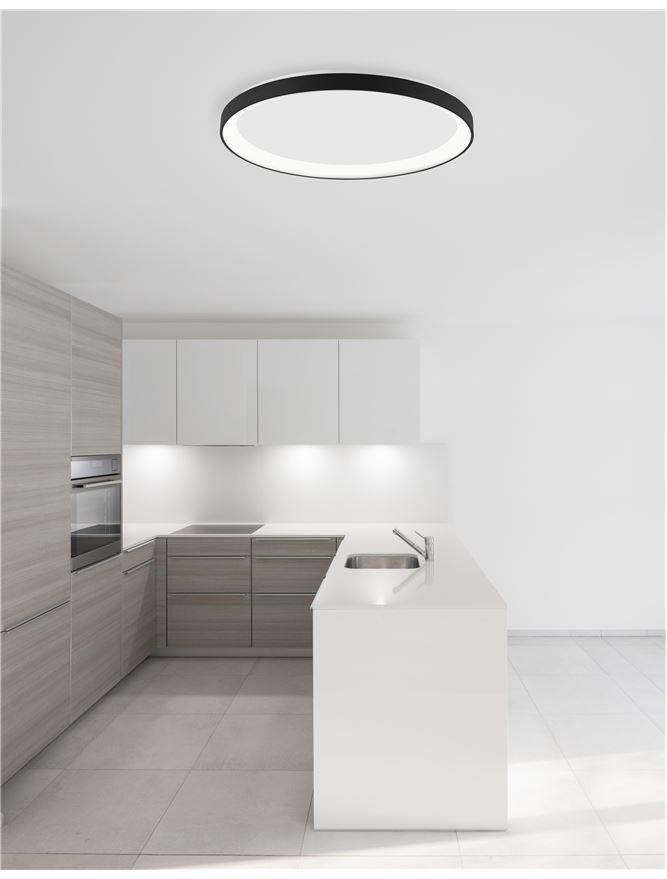 NV 9853672 Stropní svítidlo PERTINO černý hliník a akryl LED 30W 230V 3000K IP20 stmívatelné - NOVA LUCE