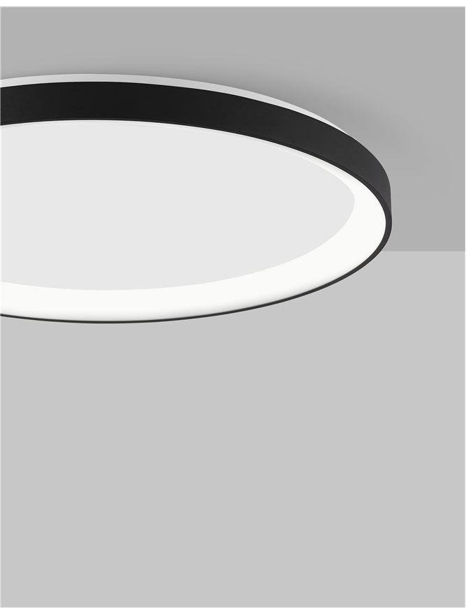 NV 9853674 Stropní svítidlo PERTINO černý hliník a akryl LED 38W 230V 3000K IP20 stmívatelné - NOVA LUCE