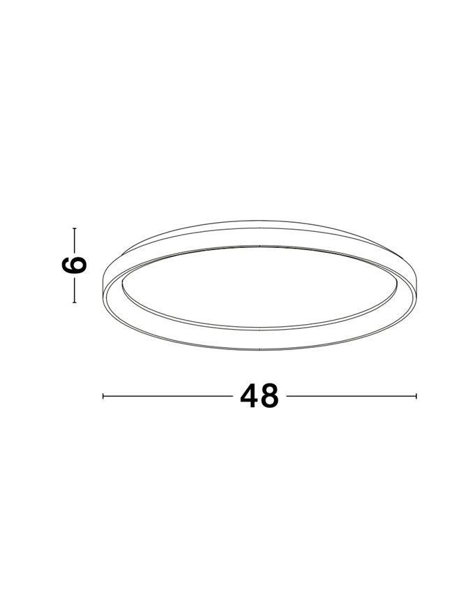 NV 9853674 Stropní svítidlo PERTINO černý hliník a akryl LED 38W 230V 3000K IP20 stmívatelné - NOVA LUCE (obrázek 6)
