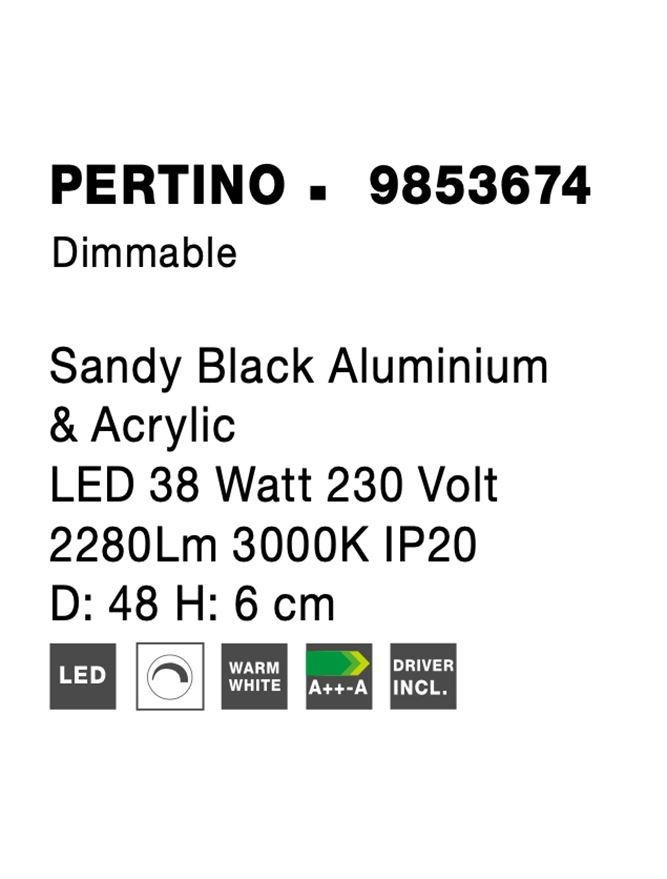 NV 9853674 Stropní svítidlo PERTINO černý hliník a akryl LED 38W 230V 3000K IP20 stmívatelné - NOVA LUCE (obrázek 7)