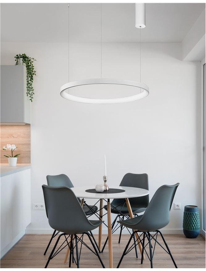NV 9853681 Závěsné svítidlo PERTINO bílý hliník a akryl LED 38W 230V 3000K IP20 stmívatelné - NOVA LUCE