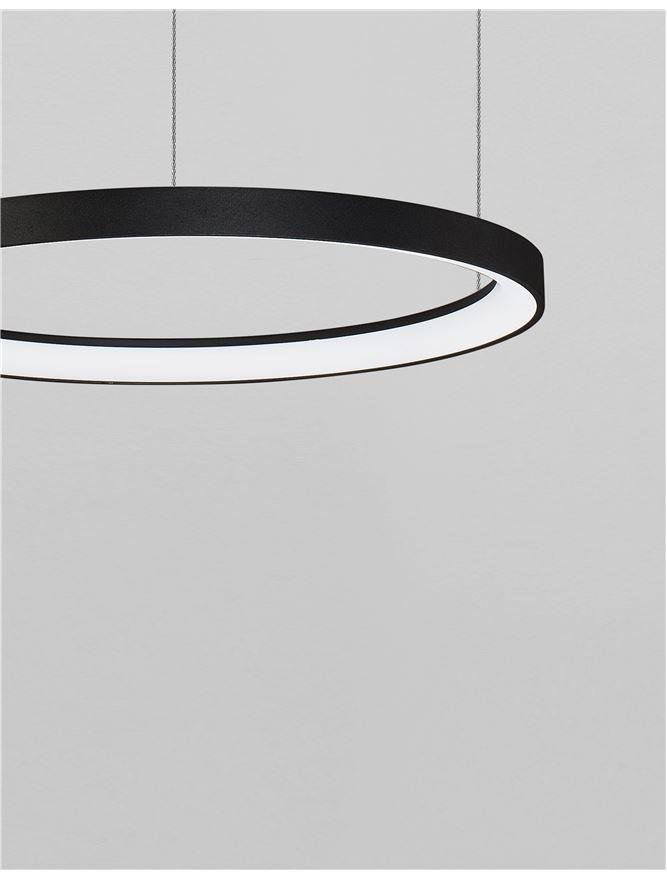 NV 9853682 Závěsné svítidlo PERTINO černý hliník a akryl LED 38W 230V 3000K IP20 stmívatelné - NOVA LUCE