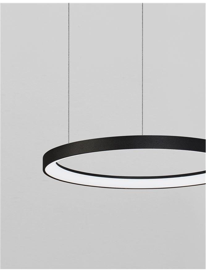 NV 9853684 Závěsné svítidlo PERTINO černý hliník a akryl LED 48W 230V 3000K IP20 stmívatelné - NOVA LUCE