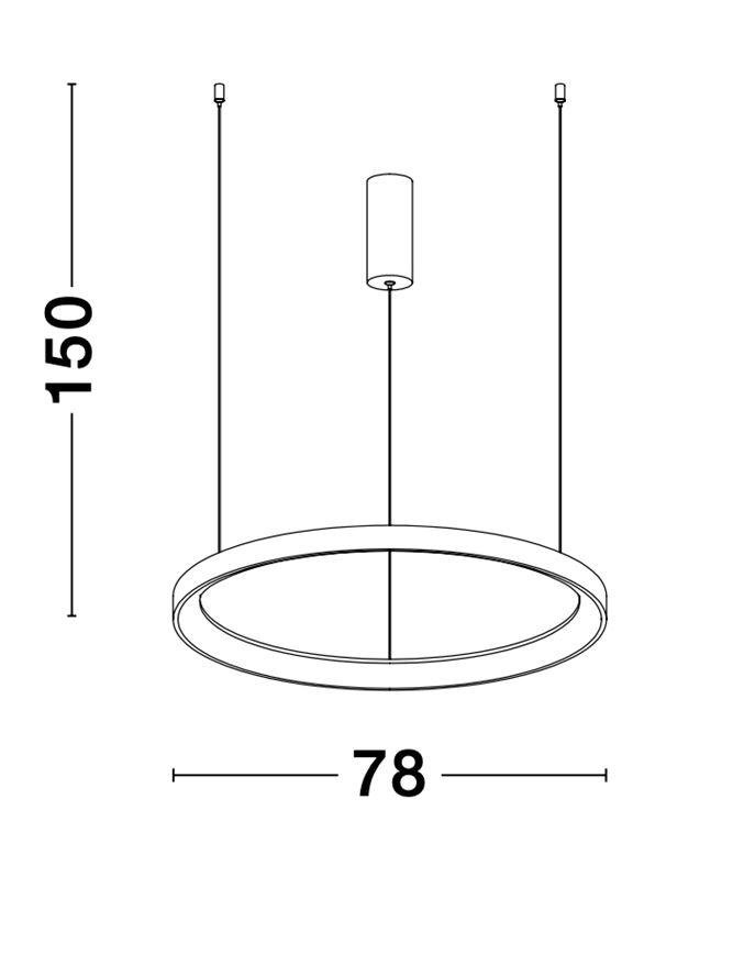 NV 9853685 Závěsné svítidlo PERTINO bílý hliník a akryl LED 60W 230V 3000K IP20 stmívatelné - NOVA LUCE (obrázek 5)
