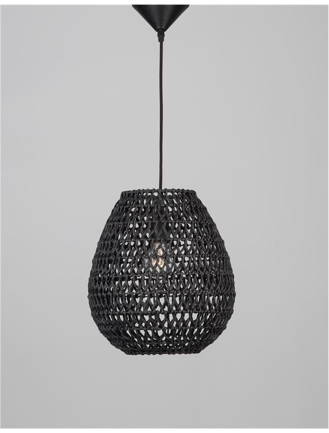 NV 9858713 Závěsné svítidlo GRIFFIN černý papír černý kabel E27 1x12W 230V IP20 bez žárovky - NOVA LUCE (obrázek 3)