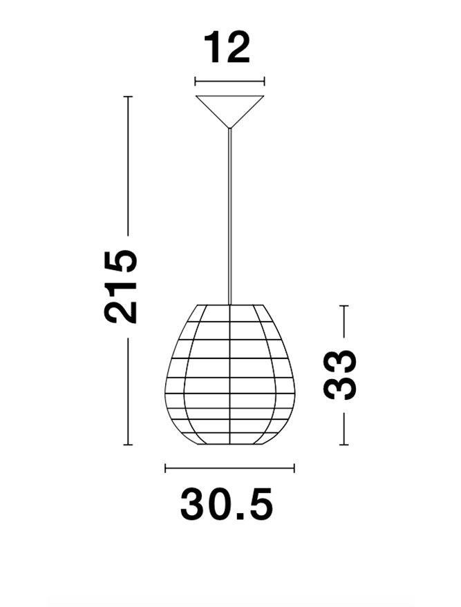 NV 9858713 Závěsné svítidlo GRIFFIN černý papír černý kabel E27 1x12W 230V IP20 bez žárovky - NOVA LUCE (obrázek 10)
