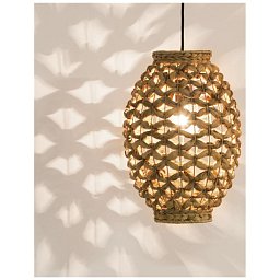 Obrázek pro produkt Závěsné svítidlo GRIFFIN sušený vodní hyacint černý kabel E27 1x12W 230V IP20 bez žárovky - NOVA LUCE