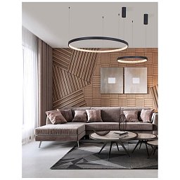 Obrázek pro produkt Závěsné svítidlo PRESTON černý hliník a akryl LED 25W 230V 3000K IP20 stmívatelné - NOVA LUCE