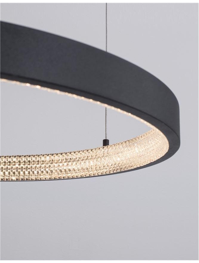 NV 9865160 Závěsné svítidlo PRESTON černý hliník a akryl LED 37W 230V 3000K IP20 stmívatelné - NOVA LUCE (obrázek 5)
