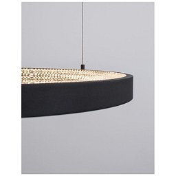 Obrázek pro produkt Závěsné svítidlo PRESTON černý hliník a akryl LED 37W 230V 3000K IP20 stmívatelné - NOVA LUCE