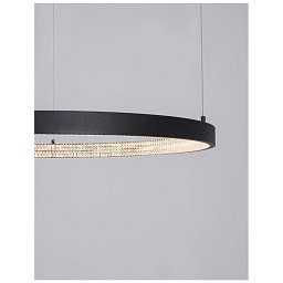 Obrázek pro produkt Závěsné svítidlo PRESTON černý hliník a akryl LED 50W 230V 3000K IP20 stmívatelné - NOVA LUCE
