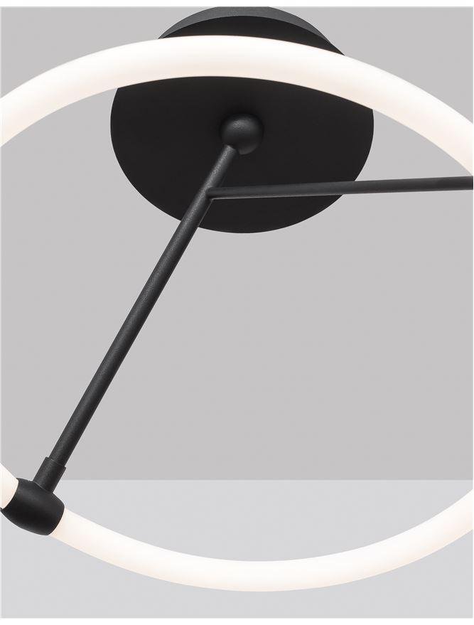 NV 9892162 Stropní svítidlo JANUS černý hliník a akryl LED 21W 230V 3000K IP20 - NOVA LUCE