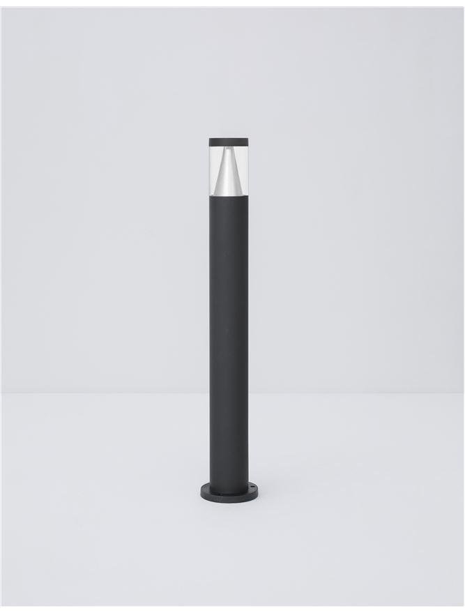 NV 9905024 Venkovní sloupkové svítidlo ROCK černý hliník stříbrný hliník a čirý akryl LED 8W 3000K 220-240V 120st. IP65 - NOVA LUCE (obrázek 3)