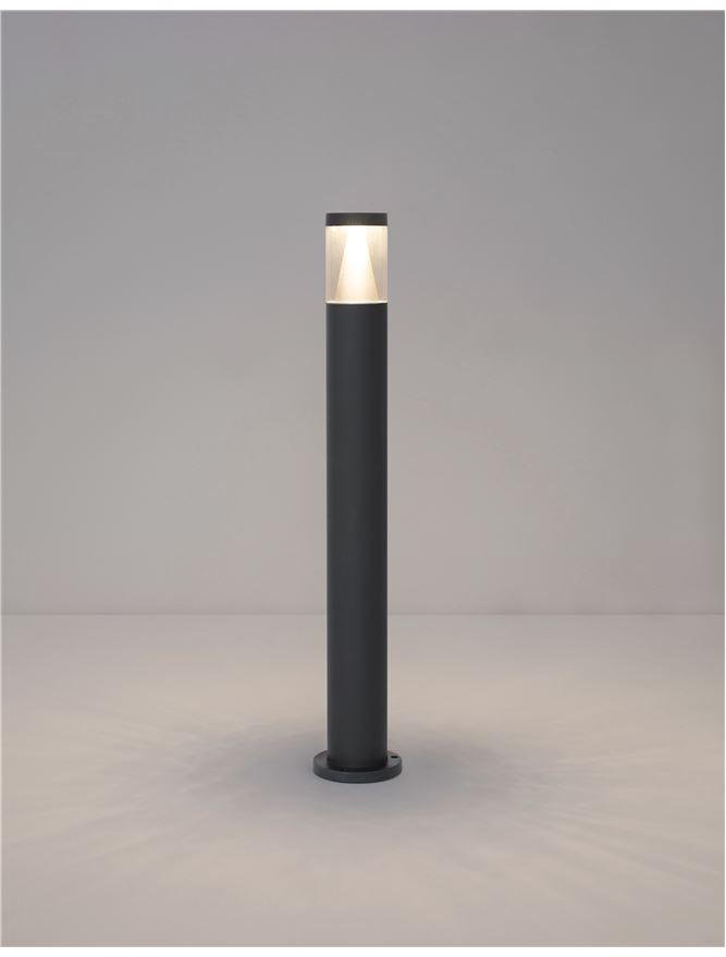 NV 9905024 Venkovní sloupkové svítidlo ROCK černý hliník stříbrný hliník a čirý akryl LED 8W 3000K 220-240V 120st. IP65 - NOVA LUCE (obrázek 4)