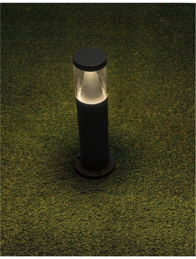 Levně NV 9905025 Venkovní sloupkové svítidlo ROCK černý hliník stříbrný hliník a čirý akryl LED 8W 3000K 220-240V 120st. IP65 - NOVA LUCE
