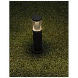 Obrázek pro produkt Venkovní sloupkové svítidlo ROCK černý hliník stříbrný hliník a čirý akryl LED 8W 3000K 220-240V 120st. IP65 - NOVA LUCE