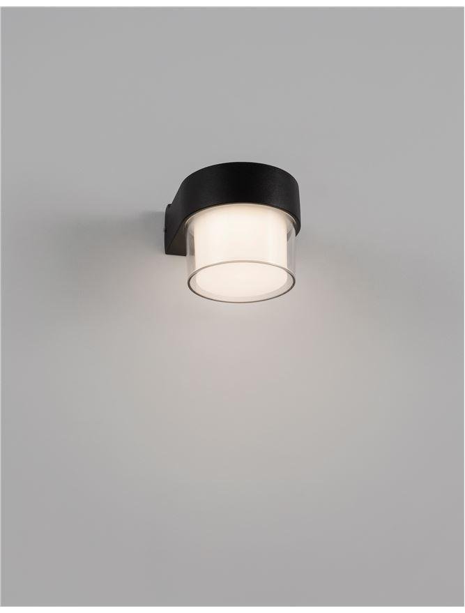 NV 9925665 Venkovní nástěnné svítidlo DARF černý hliník ABS difuzor LED 5W 3000K 100-240V 104st. IP65 světlo dolů - NOVA LUCE