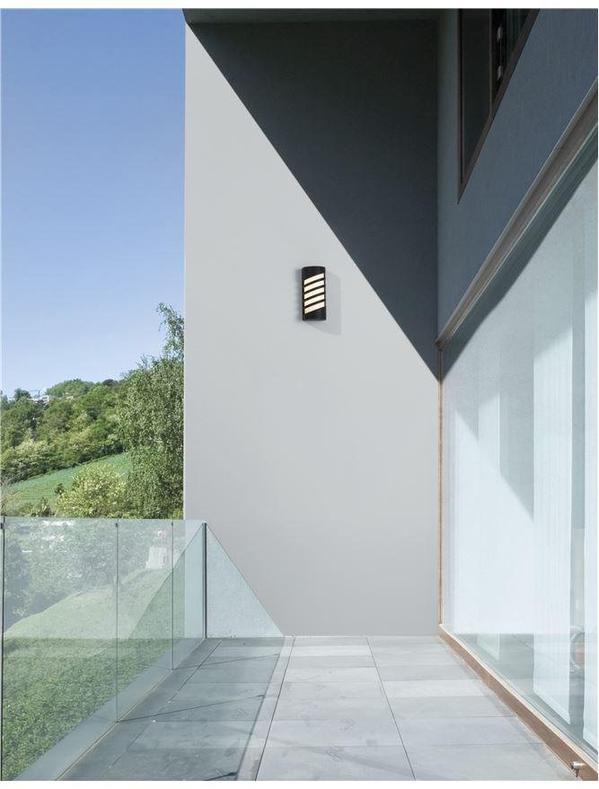 NV 9926617 Venkovní nástěnné svítidlo LUPO černý hliník akrylový difuzor LED 10W 3000K 220-240V 64st. IP65 - NOVA LUCE