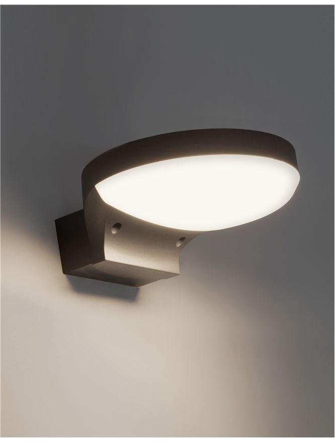 NV 9936101 Venkovní nástěnné svítidlo ENZI tmavě šedý hliník akrylový difuzor LED 15W 3000K 100-240V 180st. IP54 - NOVA LUCE