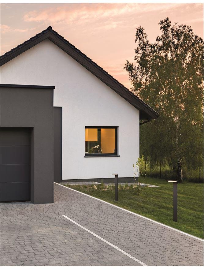 NV 9936102 Venkovní sloupkové svítidlo ENZI tmavě šedý hliník akrylový difuzor LED 15W 3000K 100-240V 180st. IP54 - NOVA LUCE